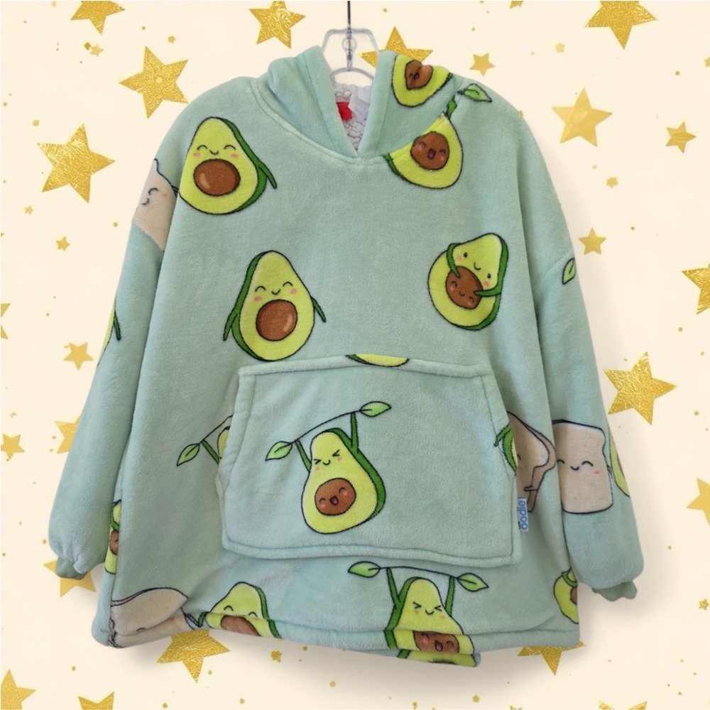 Youth The Oodie Avocado Print Hooded Blanket Sweatshirt